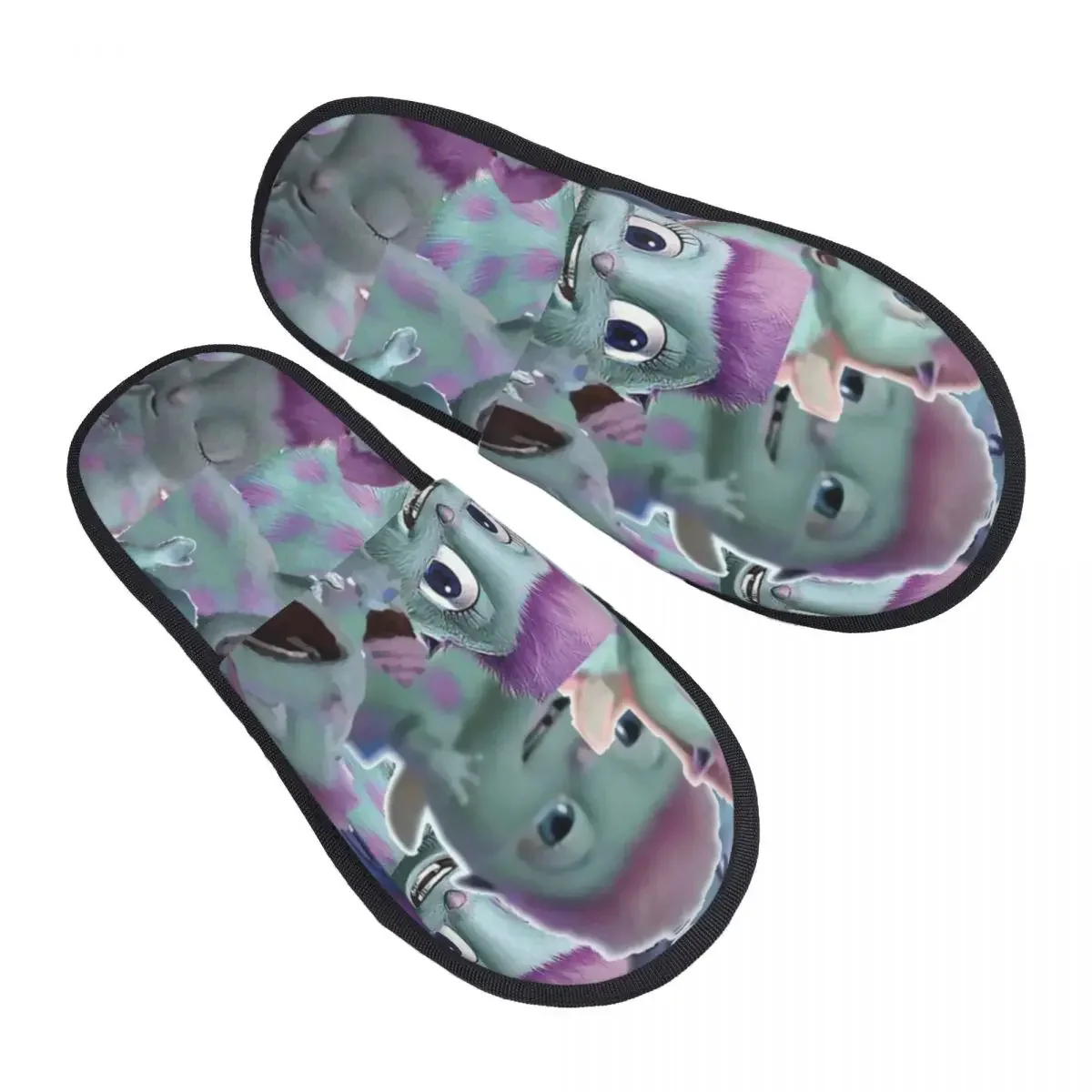 Custom Print Women Bibble Collage House Slippers Cozy Warm Funny Cartoon Memory Foam Fluffy Slipper Indoor Outdoor Shoes