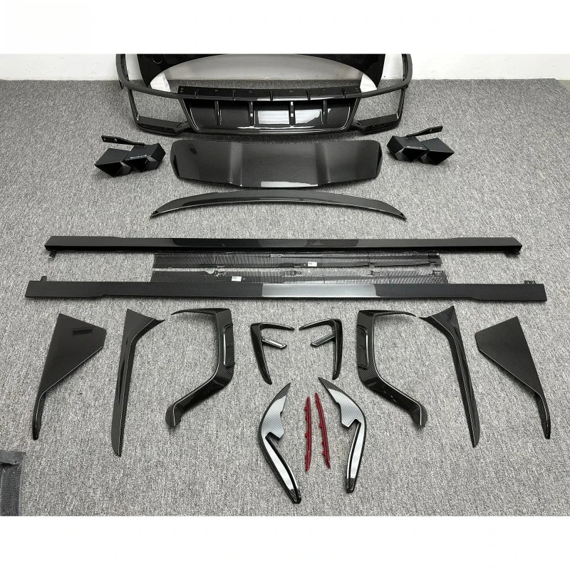 Premium Car Accsori MSY Style Dry Carbon Fiber Conversion Body Kits RS - Front Bumper Rear Diffuser Si Durle 6