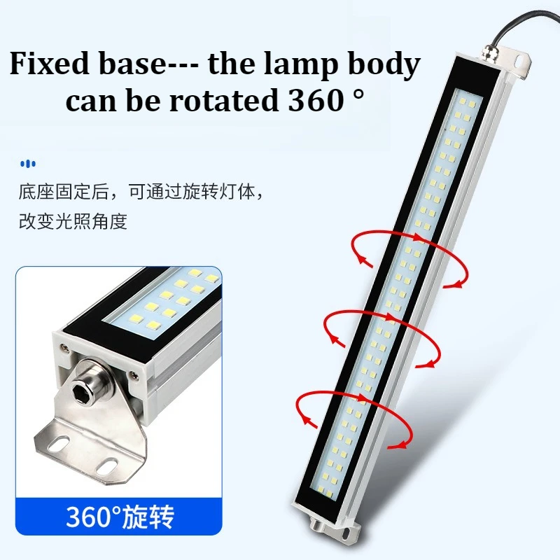 

LED 24~230V IP67 Machine Tool Work Light Waterproof Oil Proof Explosion-proof Light CNC Lathe Lamp Workshop Aluminum Alloy Lamp