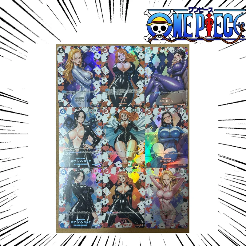 

One Piece Diy Nami Nico Robin Boa Hancock Self Control Collect Signature Trading флэш-карта аниме мультфильм подарок 63*88 мм