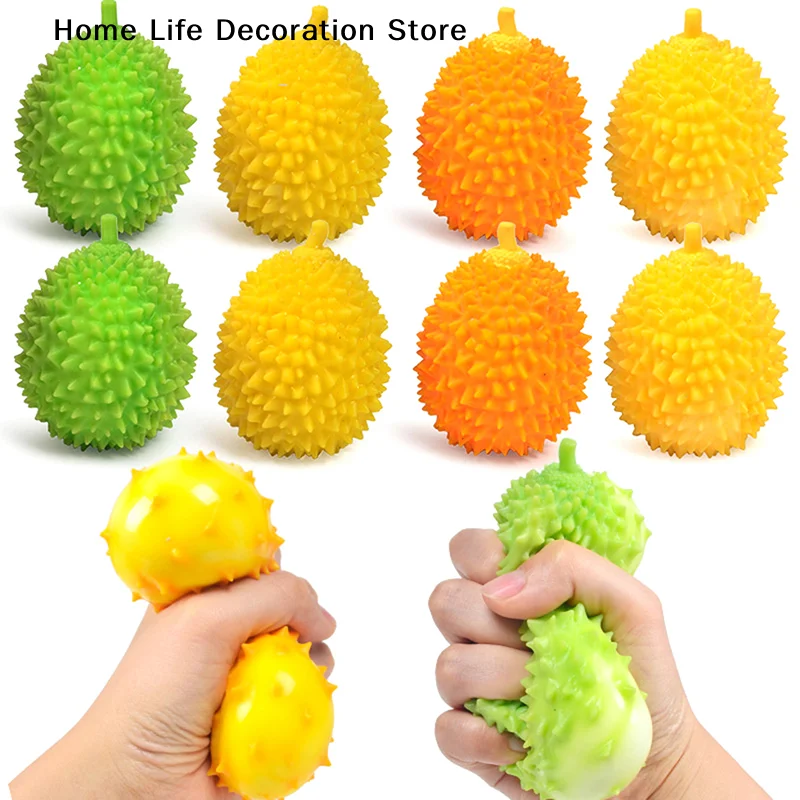 【H】1pcs Random Color Soft Durian Fruit  Toy – Slow Rising Stress Relief For Adults, Squeeze Anti-Anxiety Sensory Fidget Toy