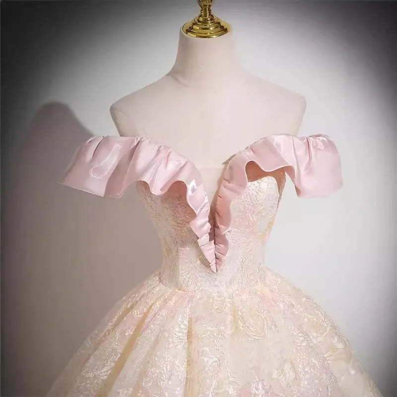 

Women's OneShoulder Embroidered Evening Dress Fashionable Slimming Banquet High End Stage Performance Art Exam Big Pendant Dress