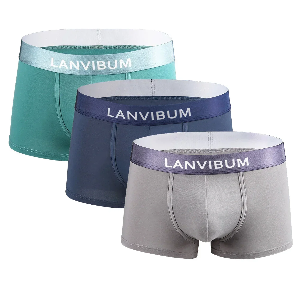 Men's Soft Cotton Boxer Shorts - Breathable Antibacterial Comfortable Underwear with Soft Crotch Protection Panties