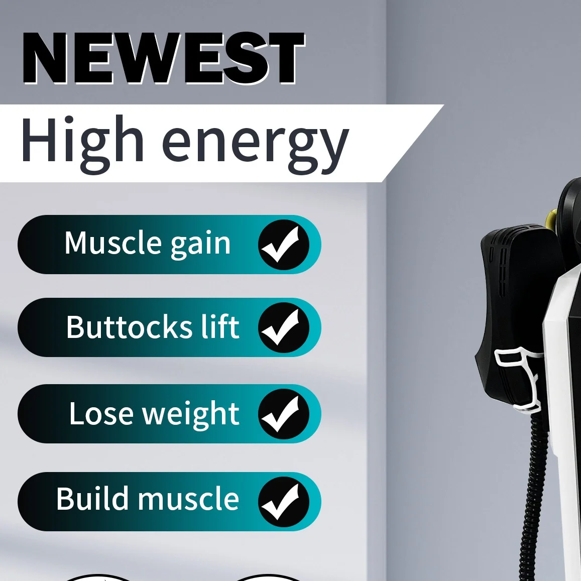 

6500W High Power myoslim 4 Handles EMS Body Sculpt Machine for Muscle Building Fat Burning Butt Lifting Salon Equipment