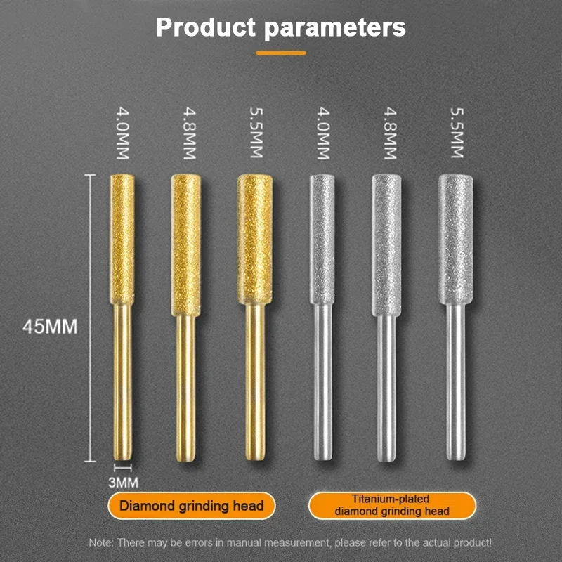 10/20 Stück diamantbeschichteter zylindrischer Grat 4/4,8/5,5 mm Kettensägenschärfer Steinfeile Kettensäge Schärfen Schnitzen Schleifwerkzeuge