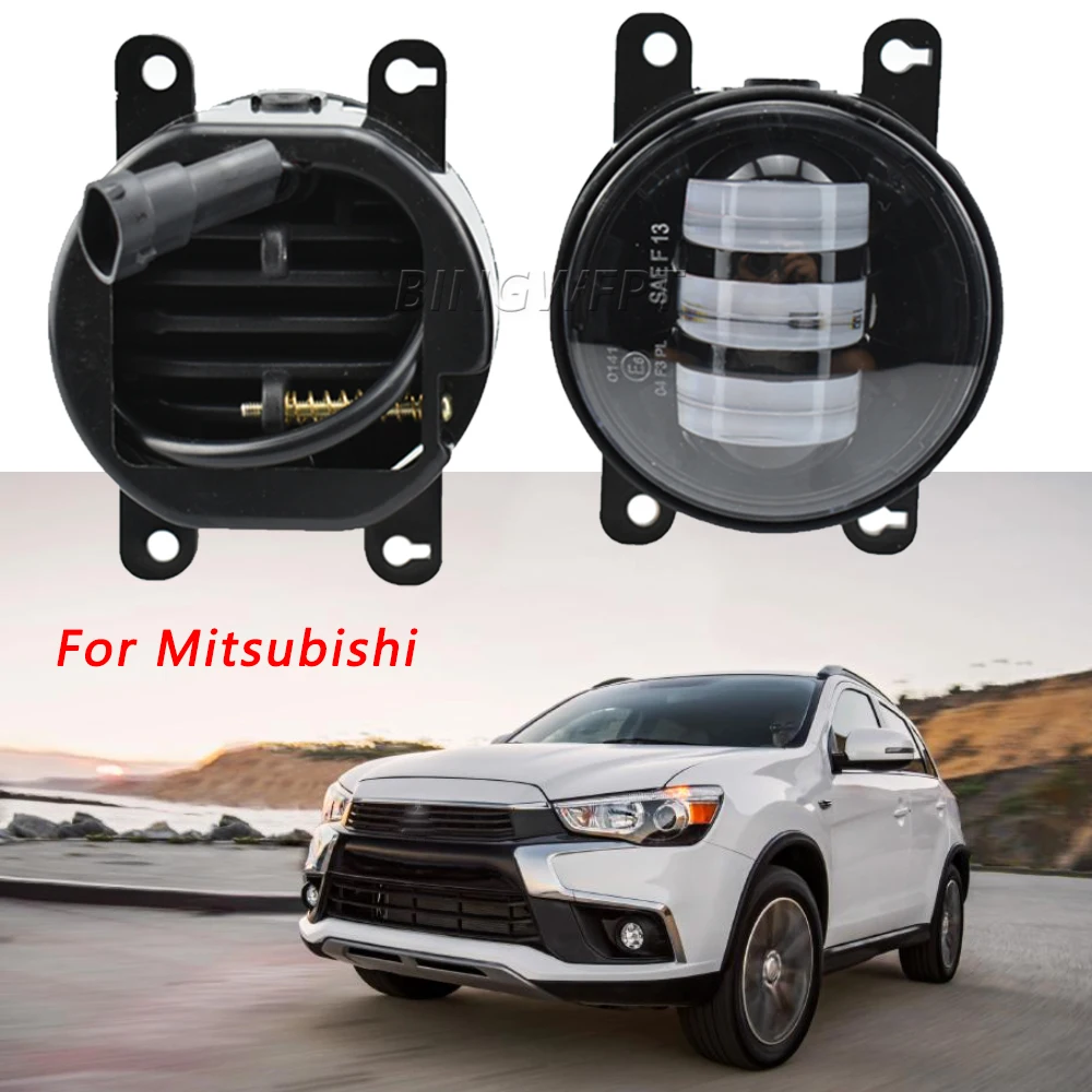 2 Pieces LED Fog Light DRL For Mitsubishi Outlander Sport 2013 2014 2015 2016 Daytime Running Lamp H11 Car Accessories