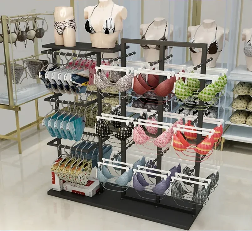 Underwear store underwear shelf underwear bra display shelf shopping mall double-sided hanging shorts display shelf