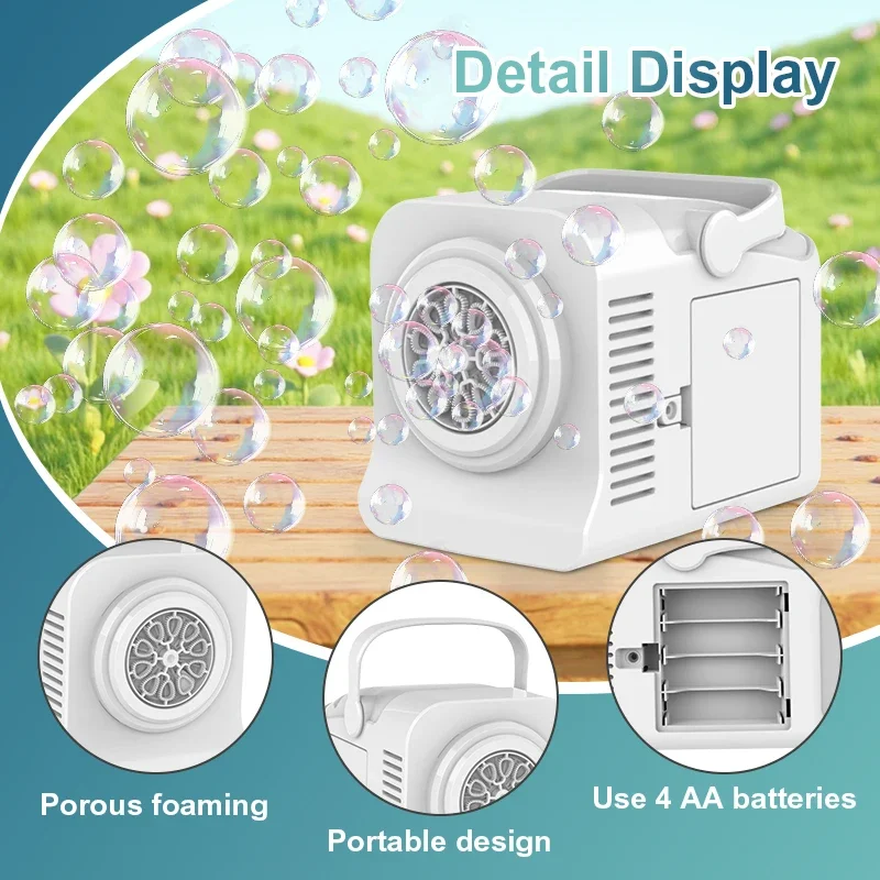 Children's handheld bubble machine toys outdoor bubble activities wedding props holiday gifts without batteries bubble water