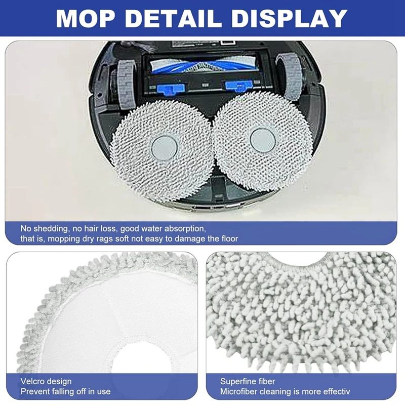 Ecovacs-Deebot T30S/ N30 PRO, Aspirateur Robot Omni/ N30, Brosse Latérale Principale, Tampons Hepa Pound, Sacs à Poussière