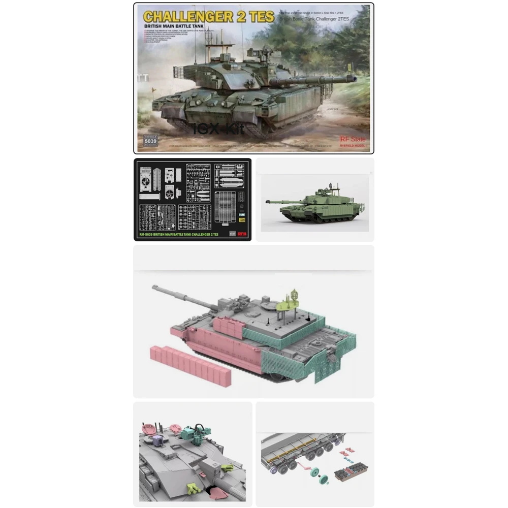 

Ryefield RM5039 1:35 Scale British Main Battle Tank Challenger 2 TES MBT Hobby Craft Plastic Model Building Assembly Kit