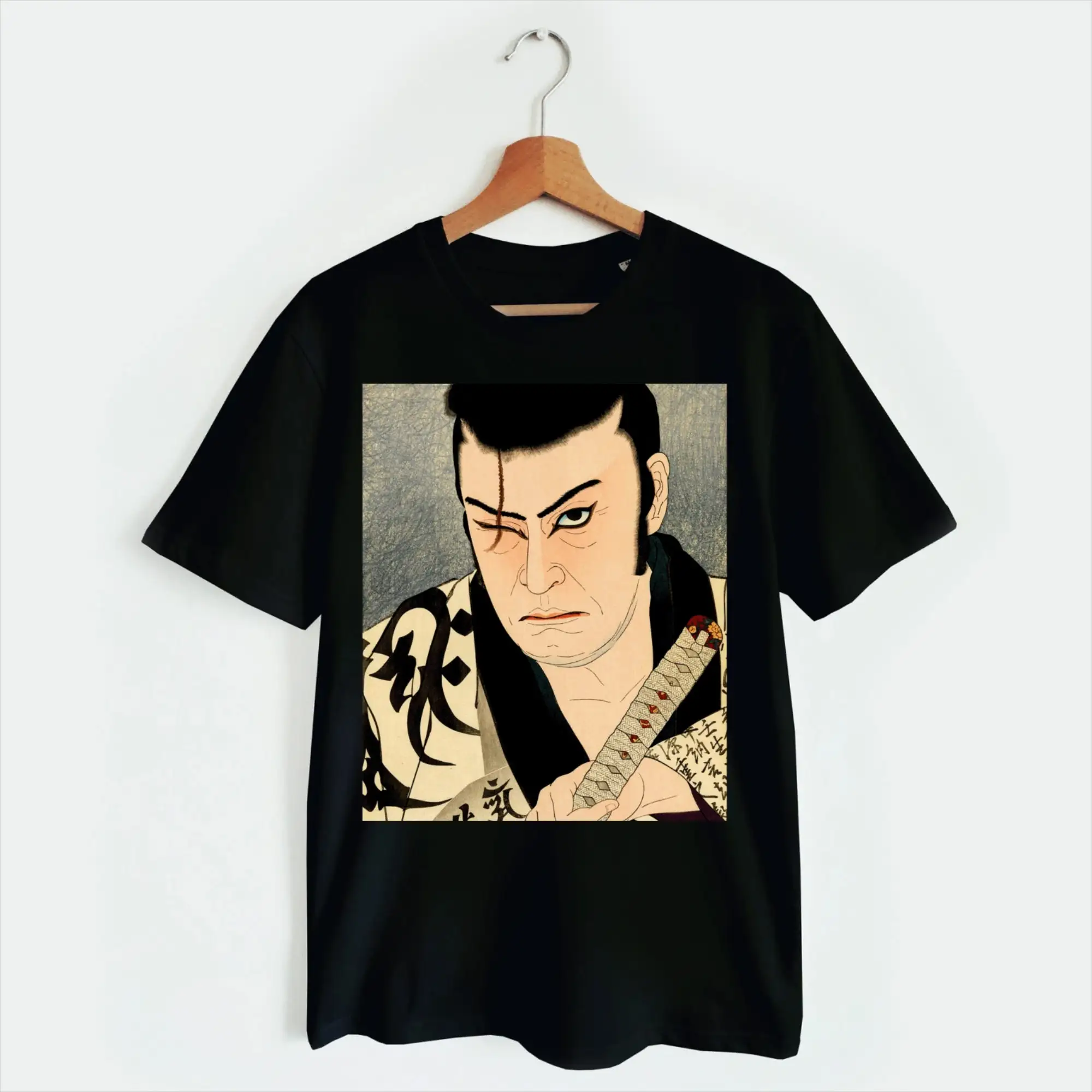 Samurai Retro T Shirt Kabuki Theater Actor Japanese Vintage for Men and Women