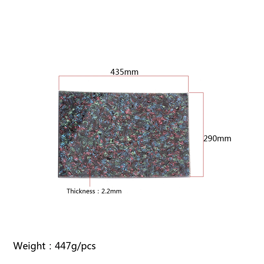 

Guitar Parts Abalone Shell Pickguard DIY PVC Plastic Sheet Instrument Plate for 5 String Bass or Lefthanded Guitar