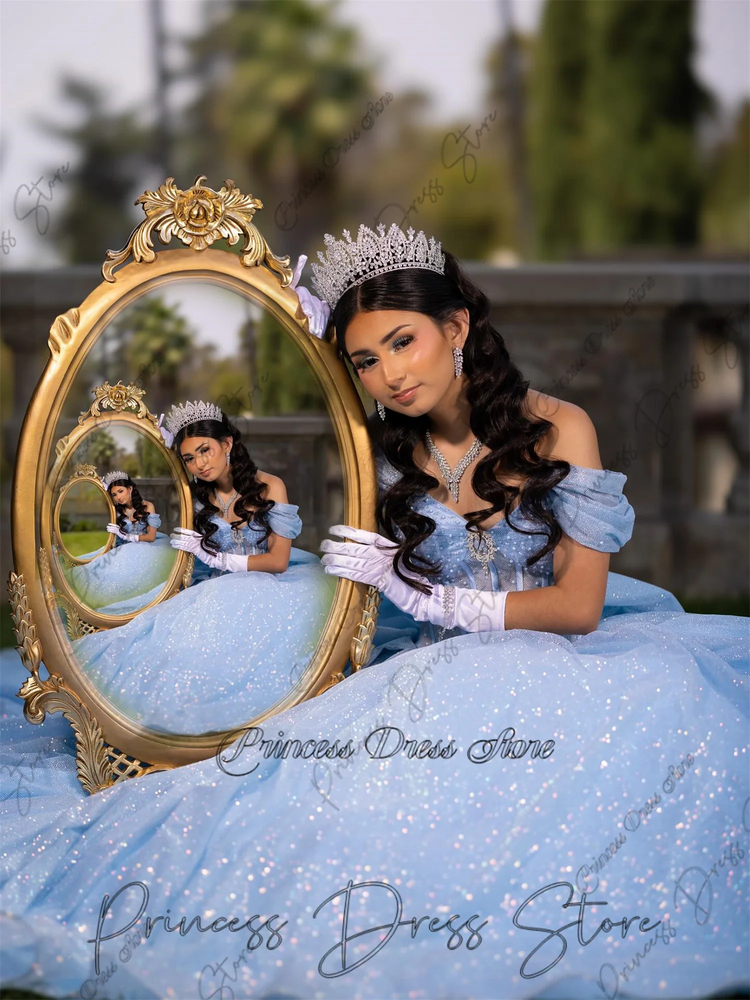 

Роскошное классическое платье Quinceanera с открытыми плечами, стразами и аппликациями, складки, 2025 Vestidos De 15 Anos De Dos Piezas по индивидуальному заказу