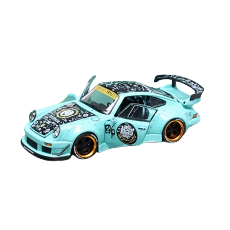 1:64 wide-body modified RWB 930 alloy simulation car model, children's collection of decorative toys, holiday gifts for children