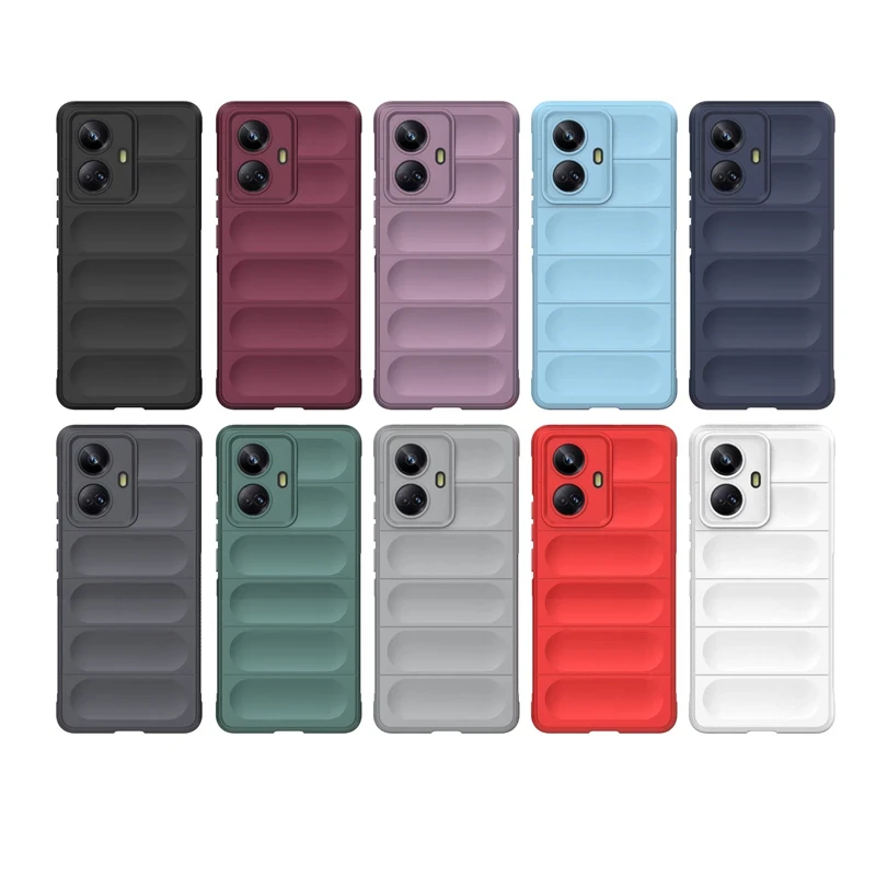 Case For OPPO Realme 10 Pro Plus 5G Back Cover Phone Case Liquid Silicone Anti-fall Shockproof Armor Cases Funda Coque