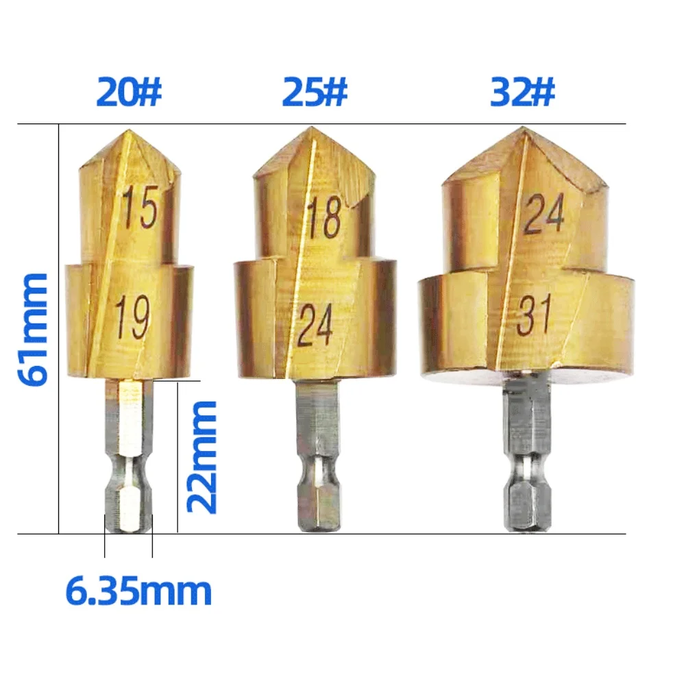 Imagem -04 - Ppr Levantamento Broca Pisou Broca Hot Melt Water Pipe Buraco Opener Vazamento Repair Connection Tool 20 25 32 Alargador para 1