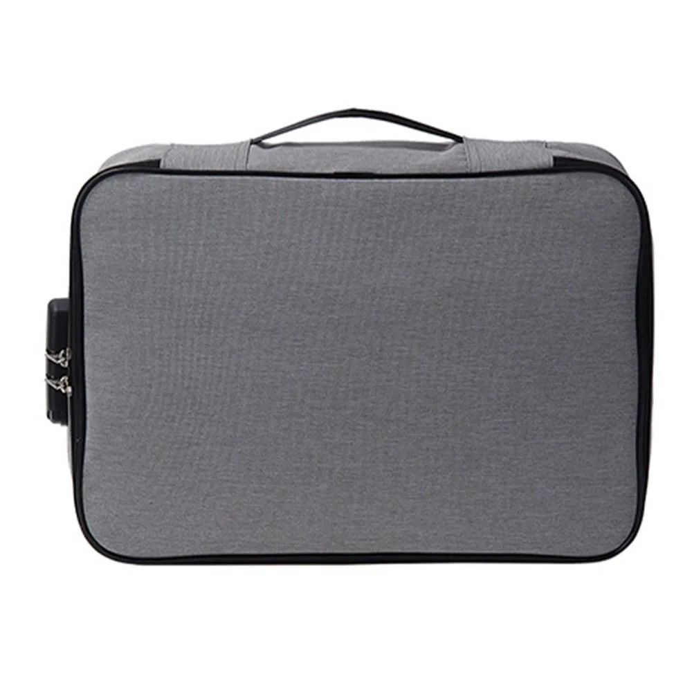 Bolsa de Almacenamiento de Documentos de Gran Capacidad con Cerradura, Porta Tarjetas Multifuncional, Organizador de Documentos de Seguridad con Almacenamiento Multicapa