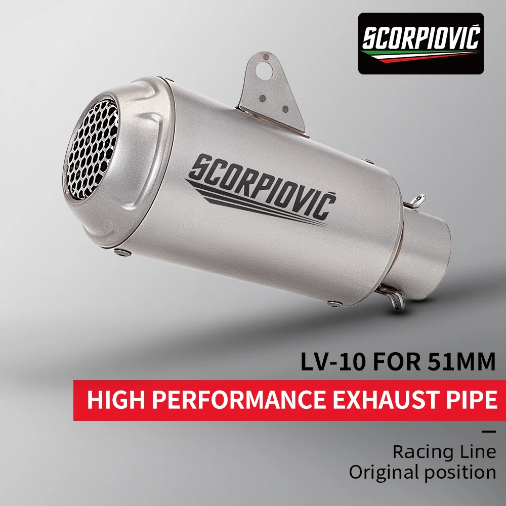 

Universal Motorcycle Muffler Modified LV10 Exhaust Pipe For Ninja400 R6 R1 R3 S1000RR PCX125 Z400 S1000RR PCX125 XMAX