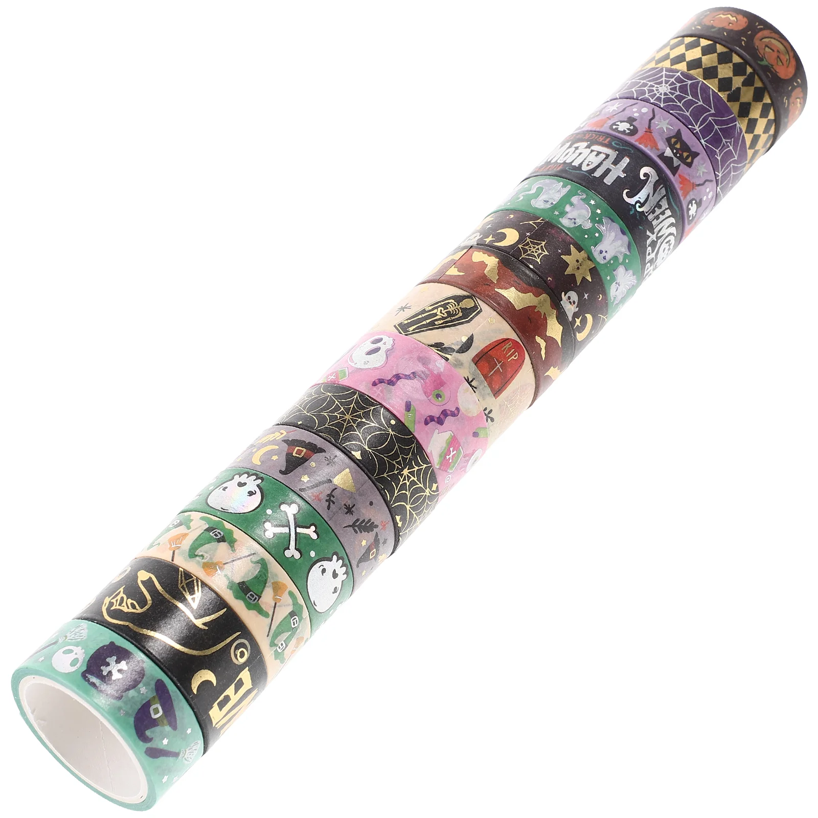 16 stuks Washi Tape Halloween decoratieve tape voor plakboekbenodigdheden Planner Sticker Notebooking Tapes Lijmen Bevestigingsmiddelen