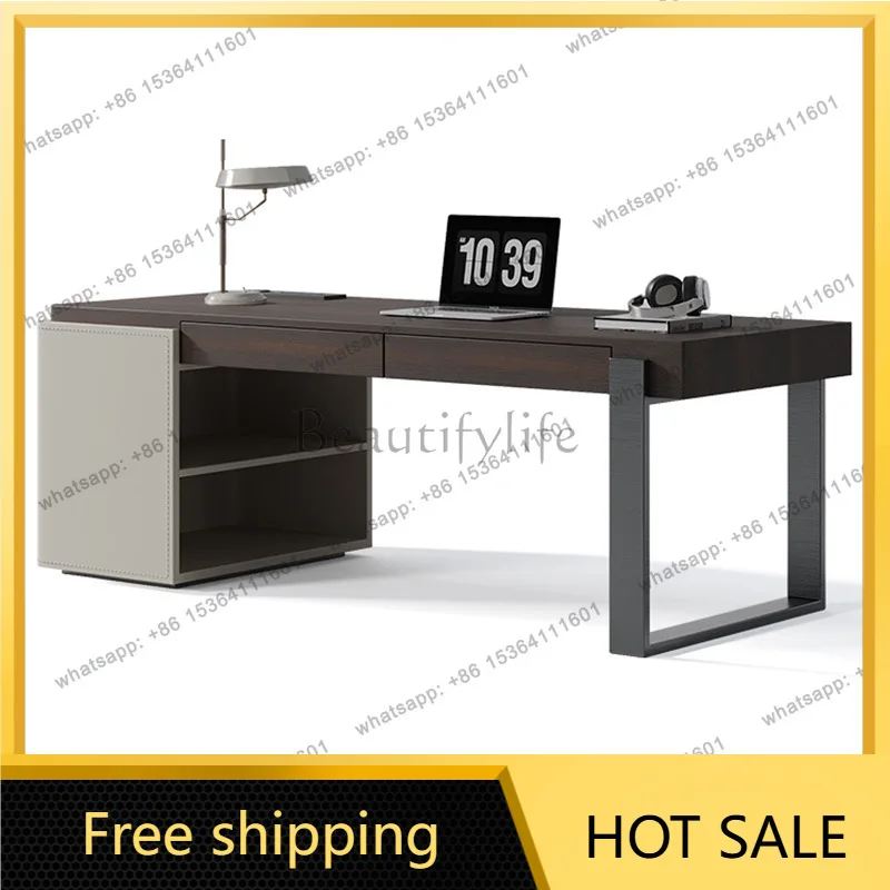 XX. Italian minimalist desk household solid wood office computer desk