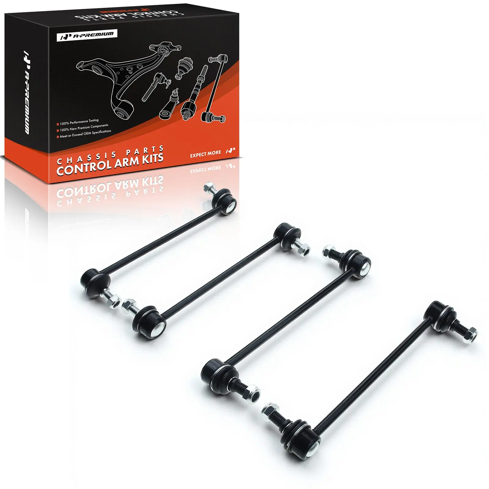 A-Premium 4x Front & Rear Stabilizer Bar Link for Toyota Camry 2002-2006 Highlander 2001-2013 Lexus RX330 2004-2006 RX350 2007-2009 RX400h 2006-2008