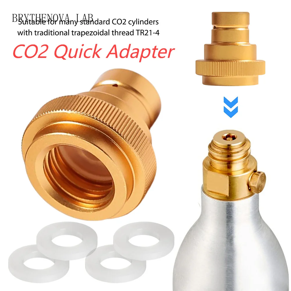CO2 Adapter Connect Water Carbonator Duo Art Terra Quick Adapter for CO2 Cylinder TR21-4 Thread Male Parts Accessries