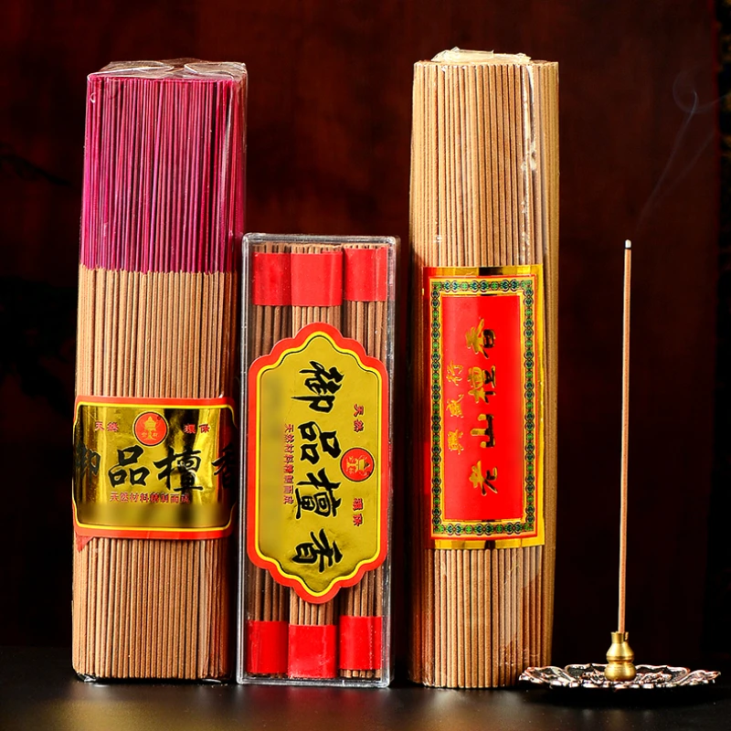 Non-smoking Bamboo Stick Incense Natural Old Shan Sandalwood Home/Temple Buddhist Hall Zen Meditation Worship Buddha Incense