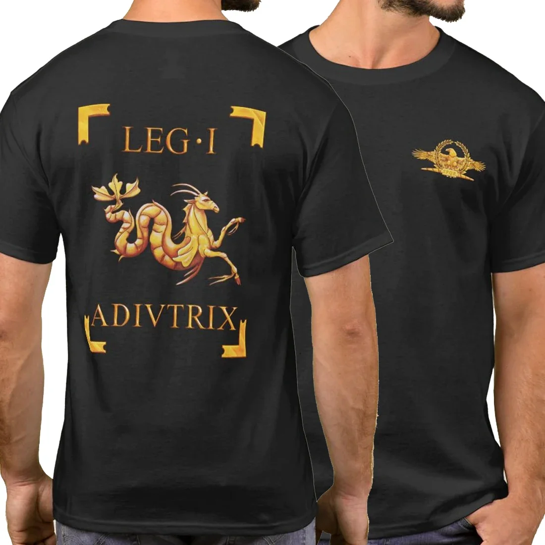 

Roman Empire SPQR 1st Legion Capricorn Adiutrix Vexillum T-Shirt 100% Cotton O-Neck Short Sleeve Casual Mens T-shirt Size S-3XL