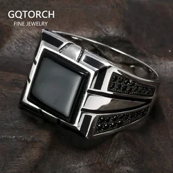 Guaranteed 925 Silver Rings Cool Retro Vintage Turkey Ring For Men Large With Agate Stones Colors Turkish Jewelry Ringen