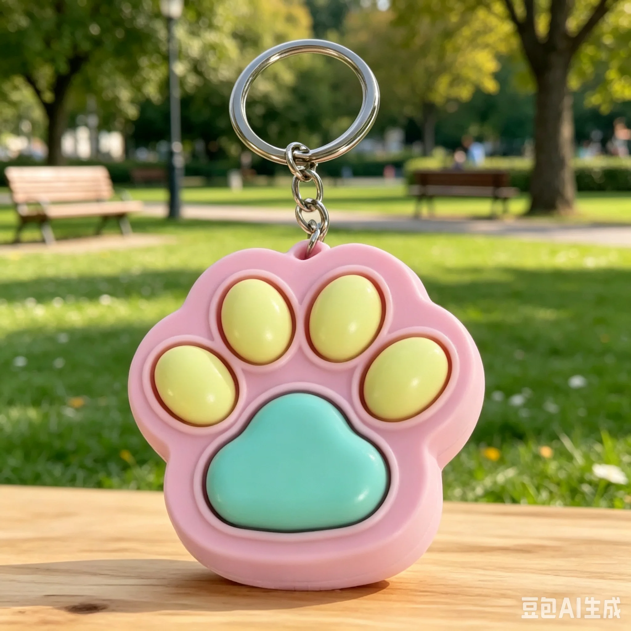 2026Kawaii Cat Claw Pop It Fidget Toy Keychain Color Matching Push Bubble Anti-anxiety Squeeze Pendant Portable Mini Sensory Toy