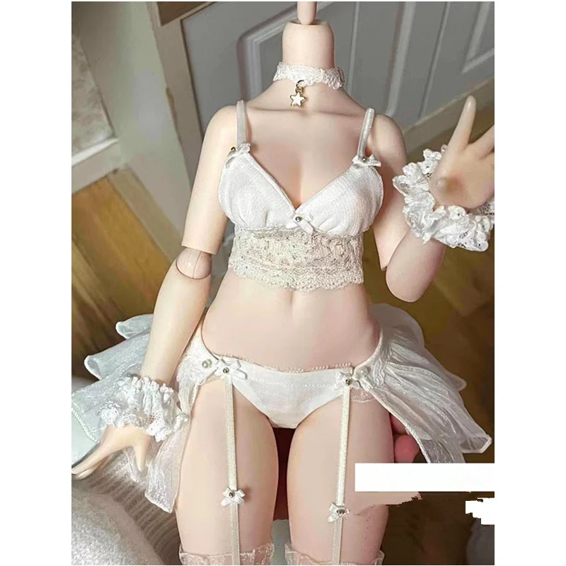 Version 2.0 White Skin 1/4 Doll's Body Part Soft Pvc 45 cm Height Jointed Doll Accessories Dress Up Toy