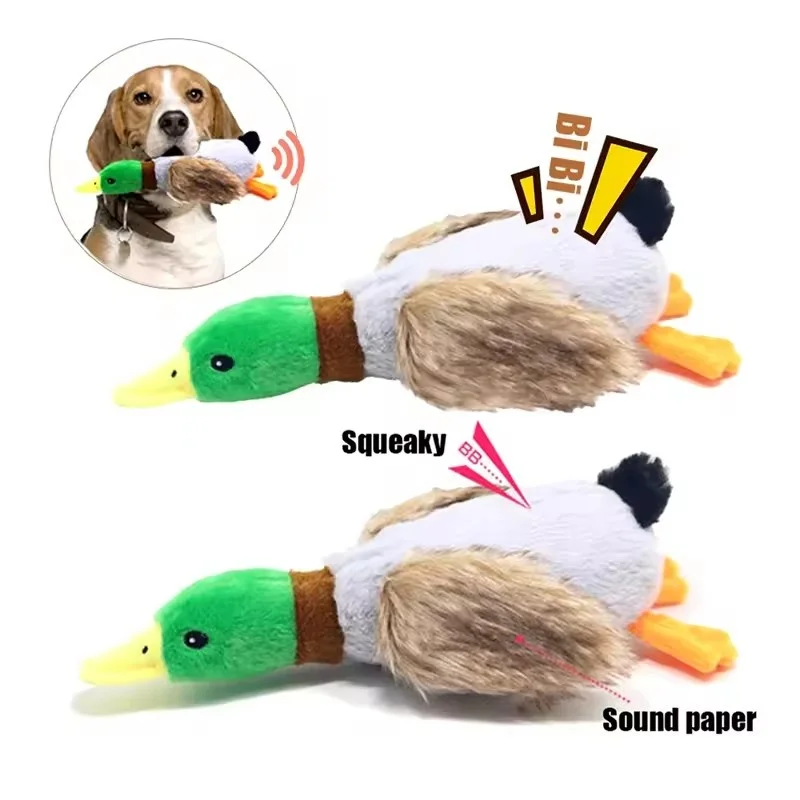 

Cute Plush Duck Dogs Squeak Toys Funny Pet Play Intereactive Chew Toy for Small Medium Dog Pets Supplies Accessories
