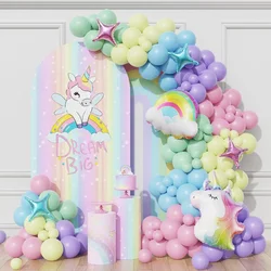 133pcs Unicorn Theme Balloon Garland Arch Kit Colorful Rainbow Balloon Birthday Baby Shower Wedding Party Decoration Kids Gifts