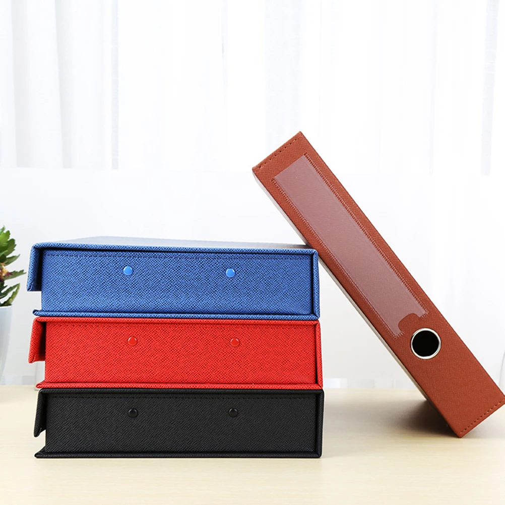 

Portable Document File Clip Board File Box A4 Paper Clip Board Lightweight PU Profile Clipboard Memo Folder Storage