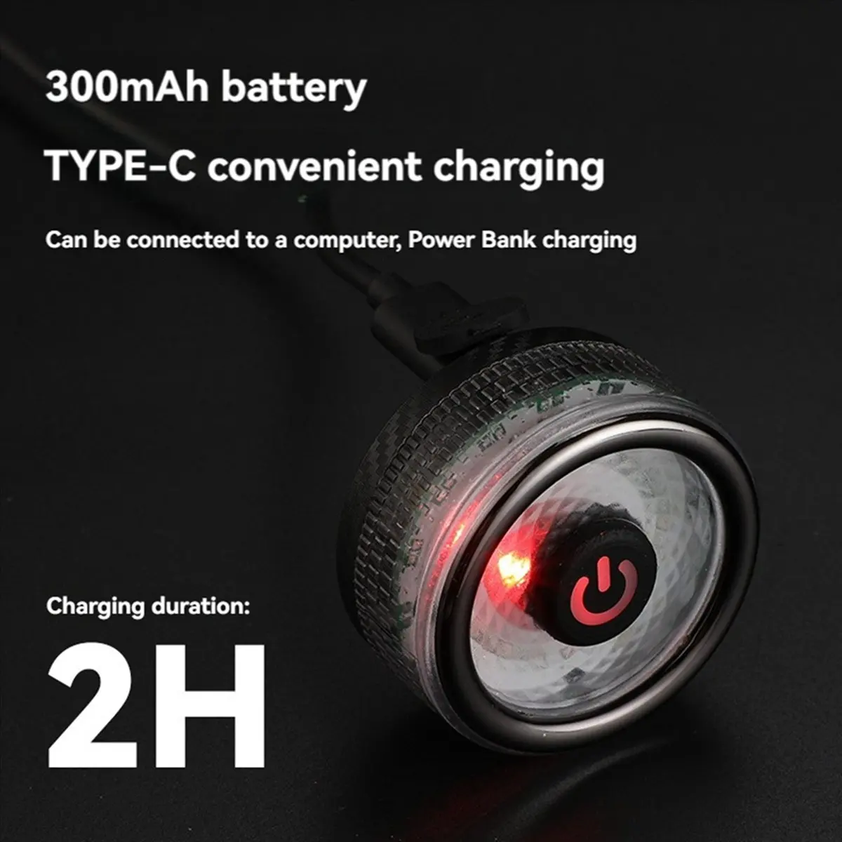 

[AD12] 2X Bicycle Smart Brake Auto Sensing Light Waterproof LED Type-C Charging Cycling Taillight Bike Rear Light Accessories A