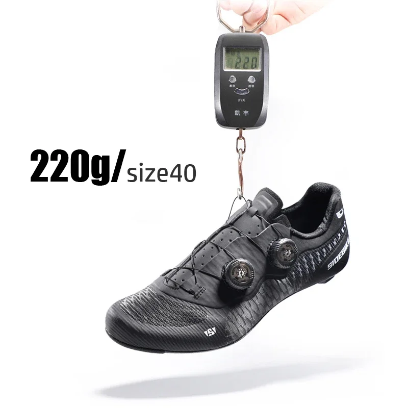 2025 new SIDEBIKE carbon cycling shoes road bike shoes self-lock racing bicycle shoes ULTRA LIGHT shoes breathable 440g/pair