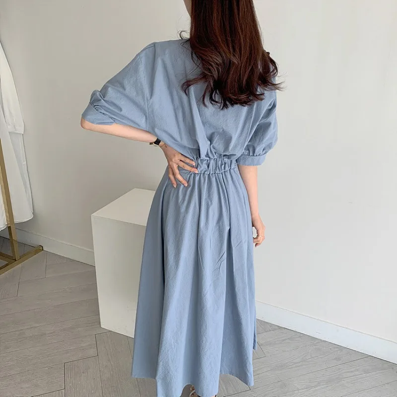 Estate delle nuove donne Dr Chic Coreano Sle Gentle Aosphere Vita-Articamento Dimagrante Lungo Dr Pendolarismo Regular ort Sve