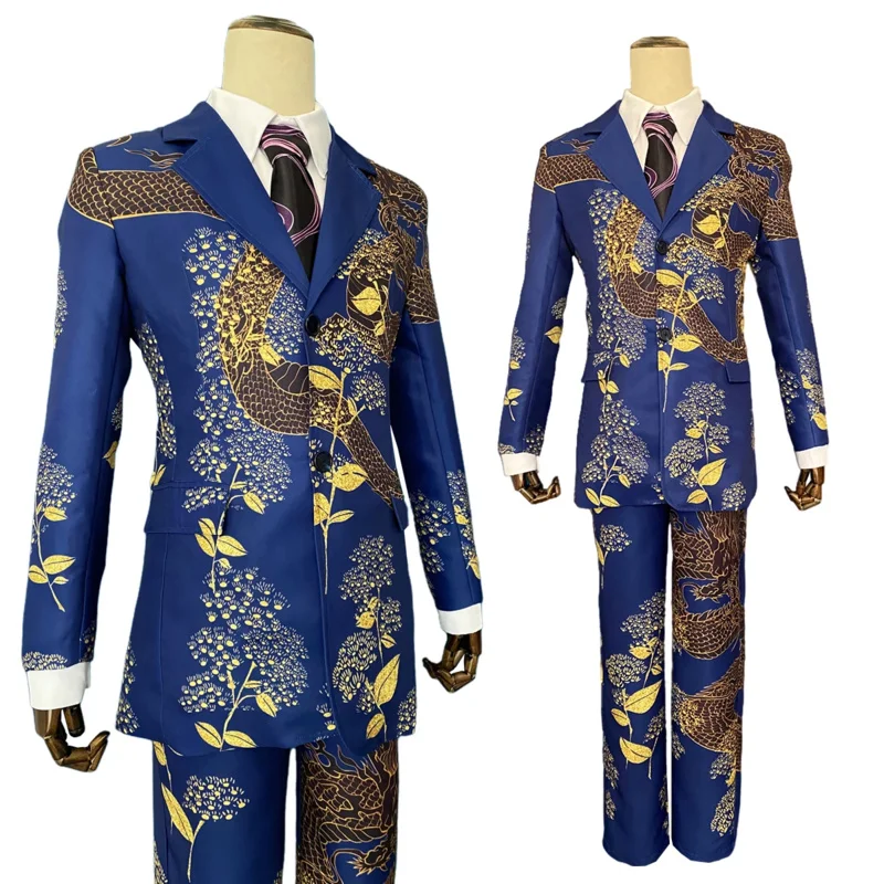 HOLOUN Tokyo Revengers Anime Cosplay disfraz traje de exposición Ken Ryuguji dragones uniforme dragón azul 5 uds conjunto abrigo Halloween Gif