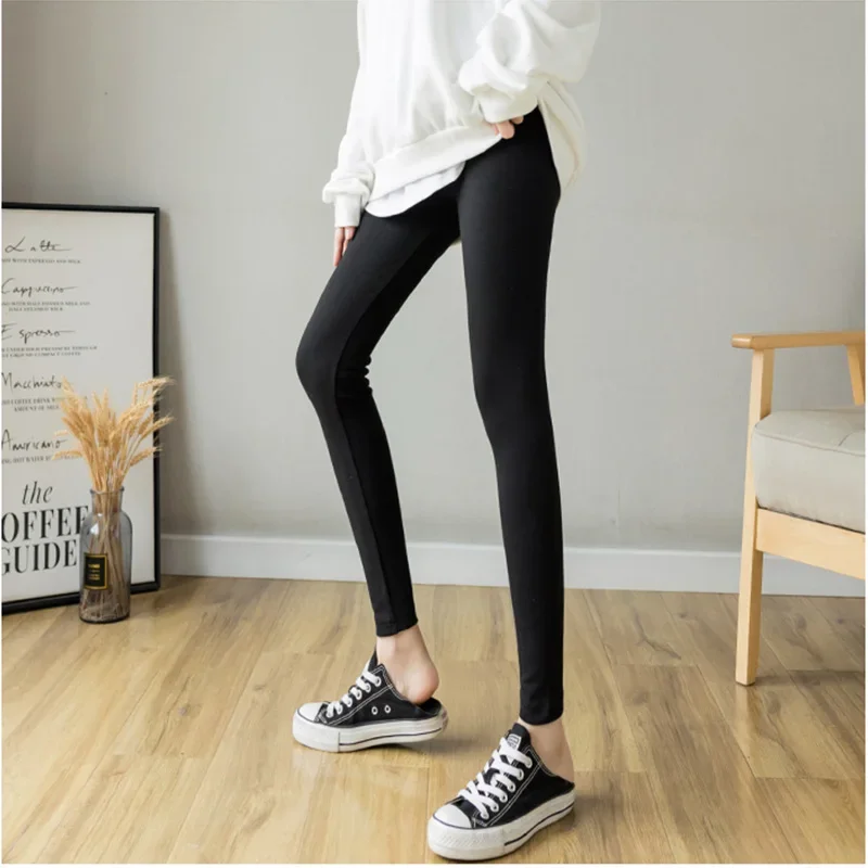 Winter Dense Thick Warm Plus Velvet Cotton Maternity Legging Thermal Fleece Belly Pants Clothes for Pregnant Women Pregnancy