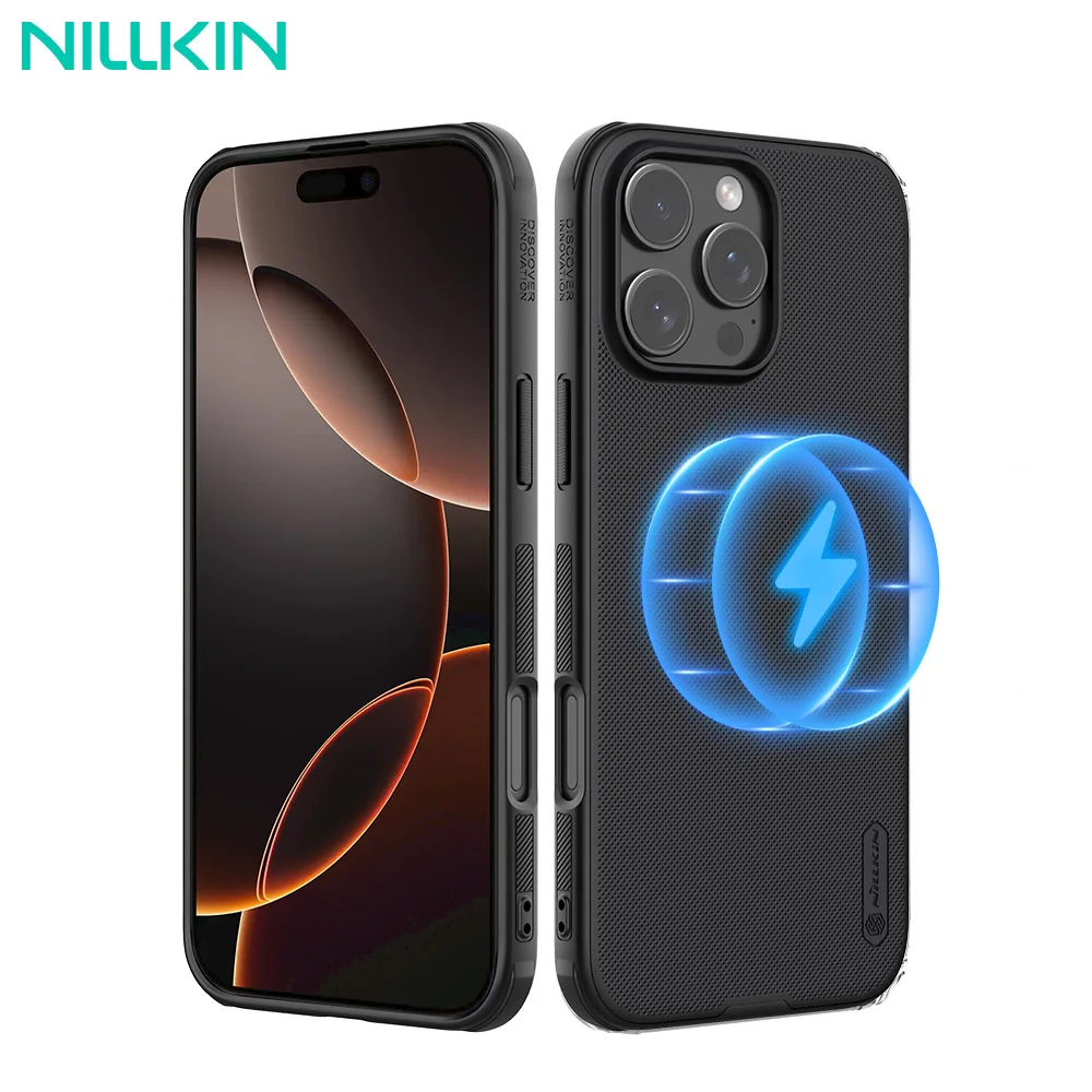 Nillkin do iPhone\'a 16 Pro Max Magsafe Case Super Frosted Shield Pro Magnetic Wireless Charging Back Cover do iPhone\'a 16/16 Pro