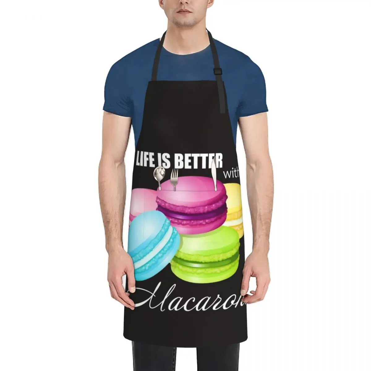 Life is Better with Macarons for Sweet Macaron Lover Apron Kitchen Supplies Idea Goods household woman Apron