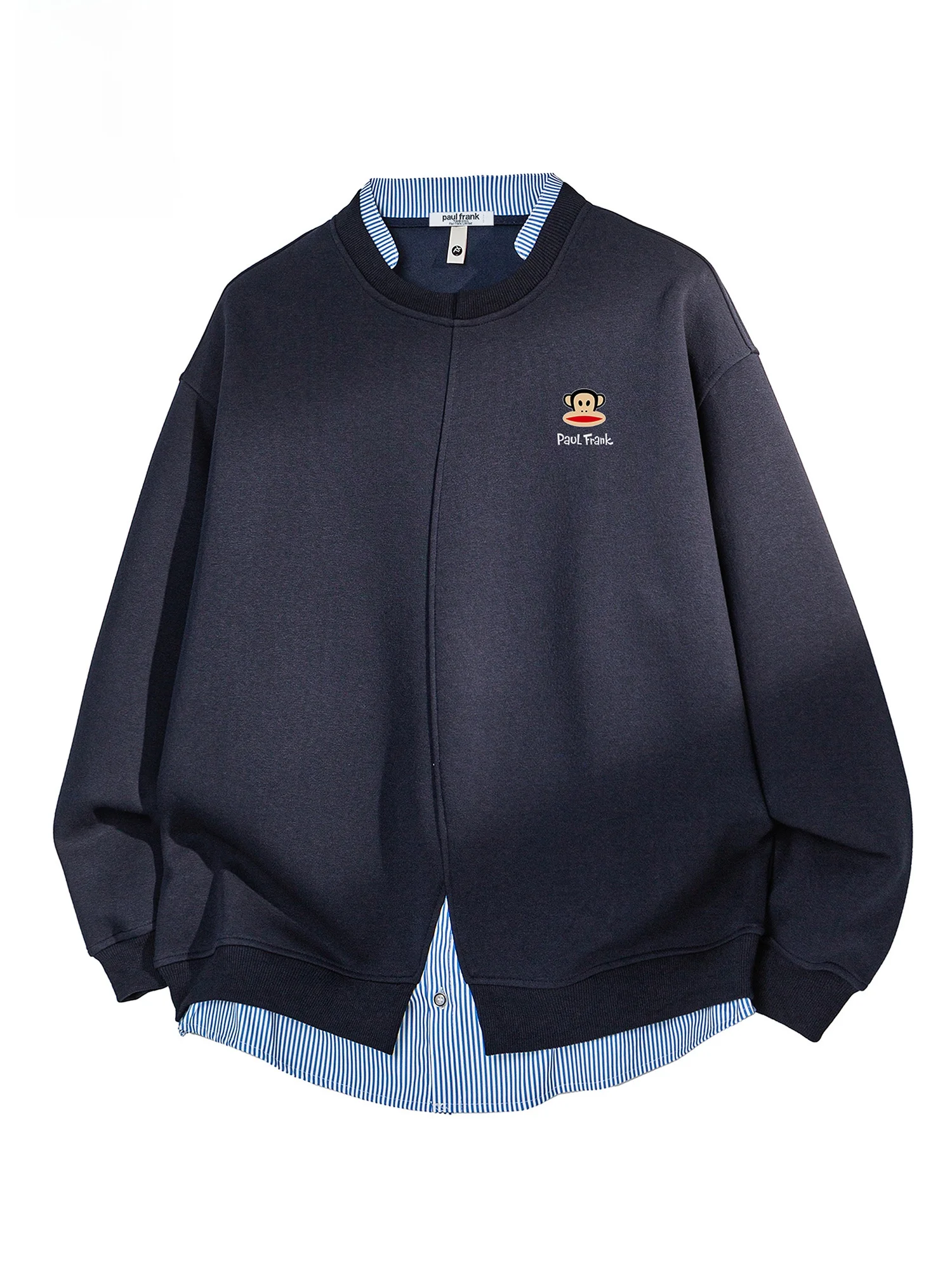 

PaulFrank Loose Knitted Men's Sweatirt Spring Season Color Blo Design Comfortable Cotton Polyester Blend Casual Sle