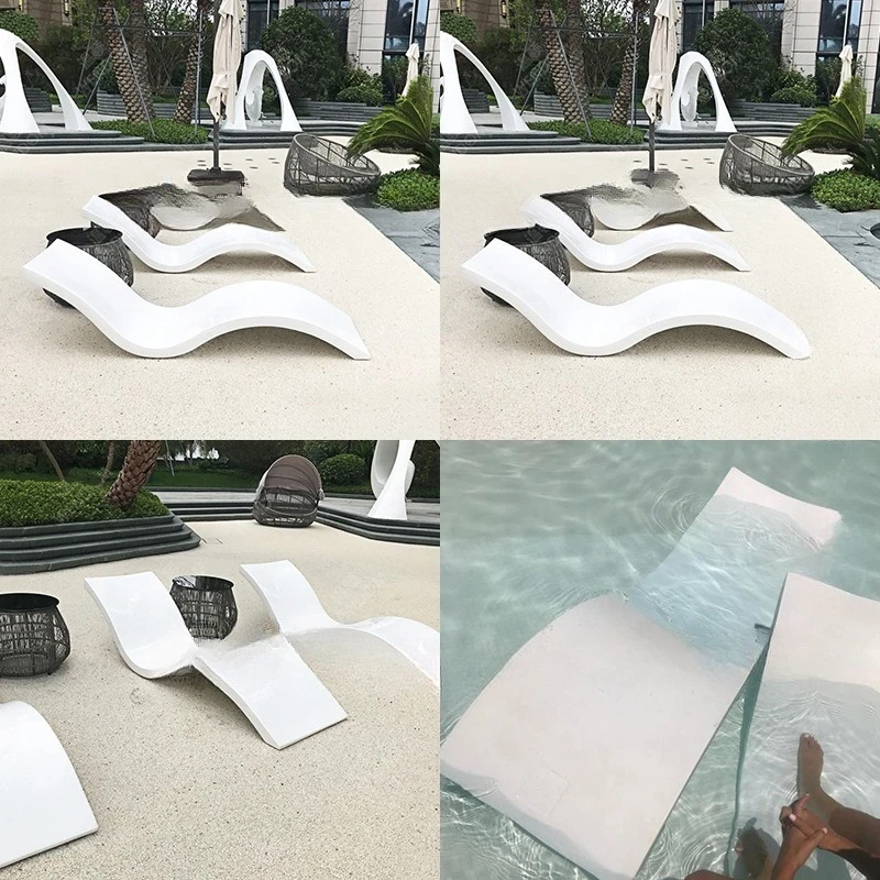 FRP كرسي سرير الشاطئ في الهواء الطلق منطقة جلوس فيلا الفندق