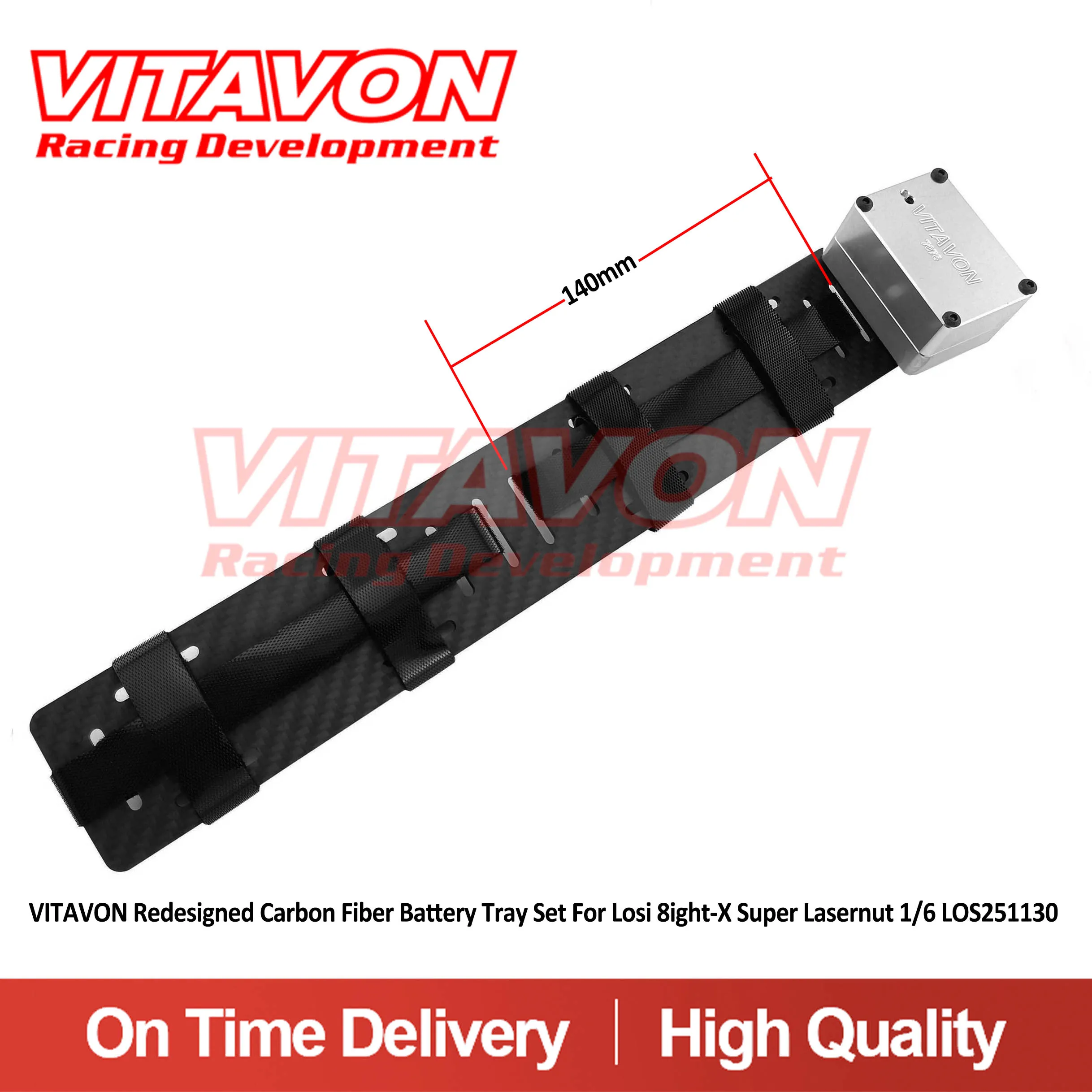 

VITAVON Redesigned Carbon Fiber Battery Tray Set For Losi 8ight-X Super Lasernut 1/6 LOS251130