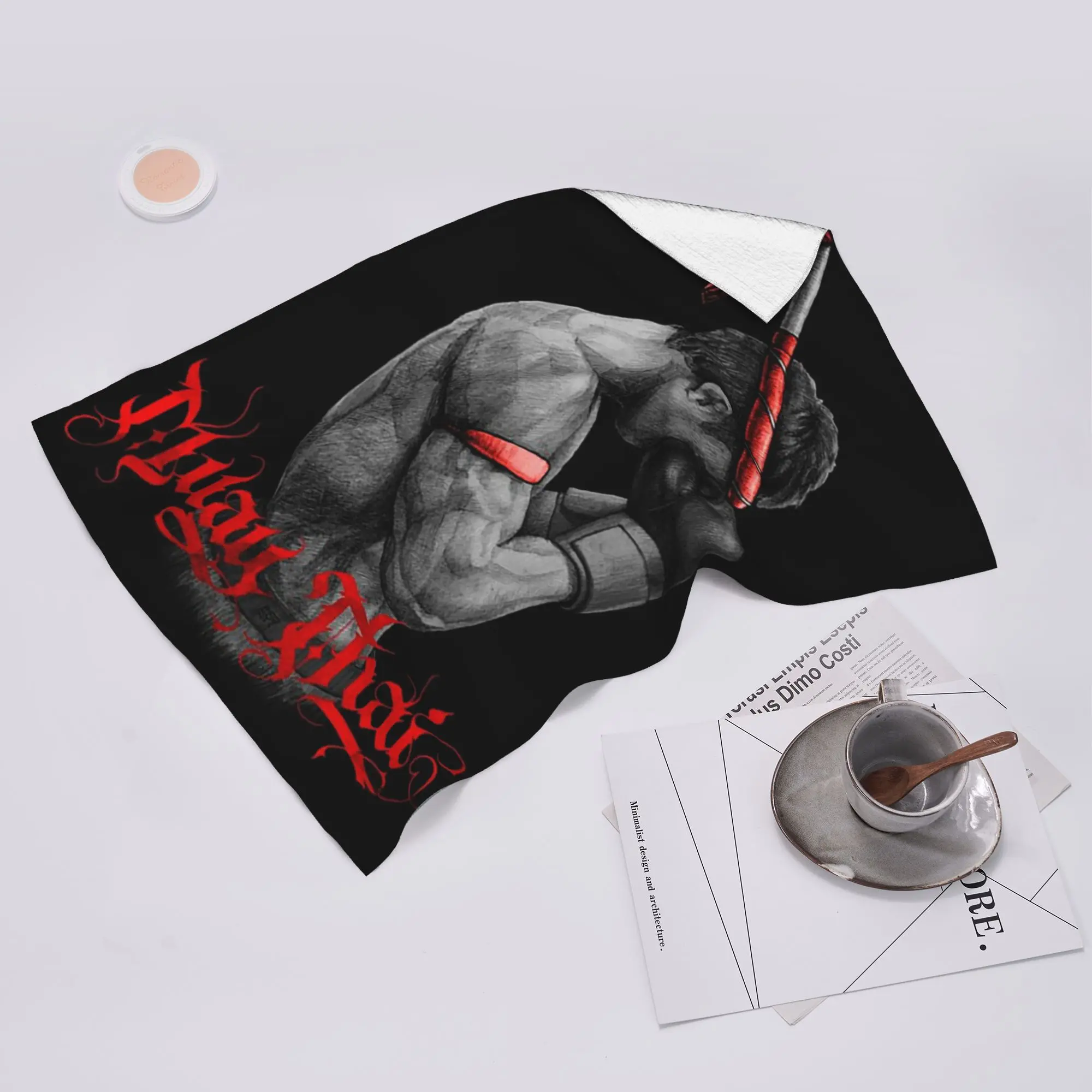 Custom Muay Thai Boxing Fighter Soft Face Towel Quick Dry Pool Bath Cotton Towels Breathable