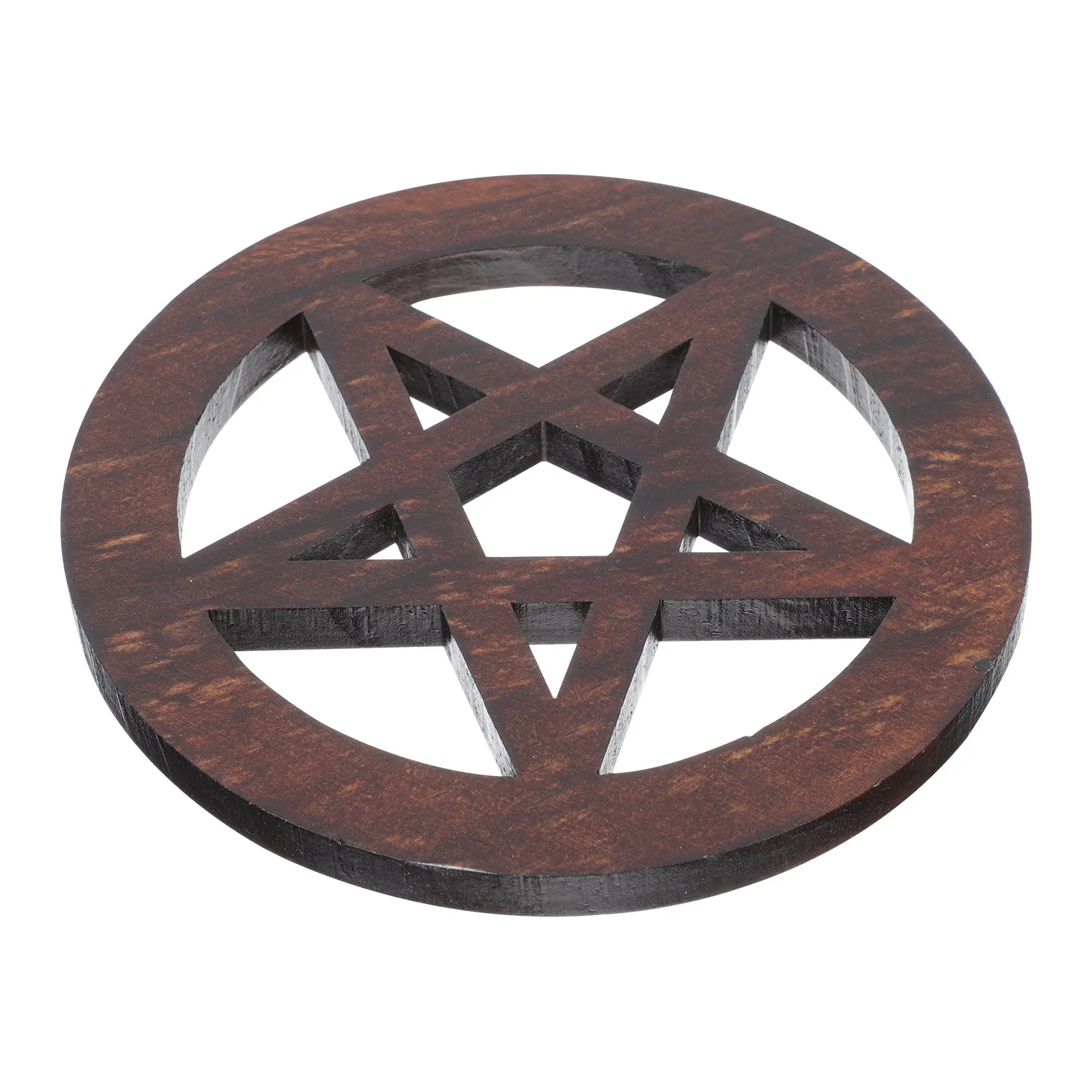 Plateau d'autel en bois pentacle, fait main, en bois naturel, décoration d'autel pour la maison, pour les rites religieux, le yoga, la méditation, les cérémonies sacrées