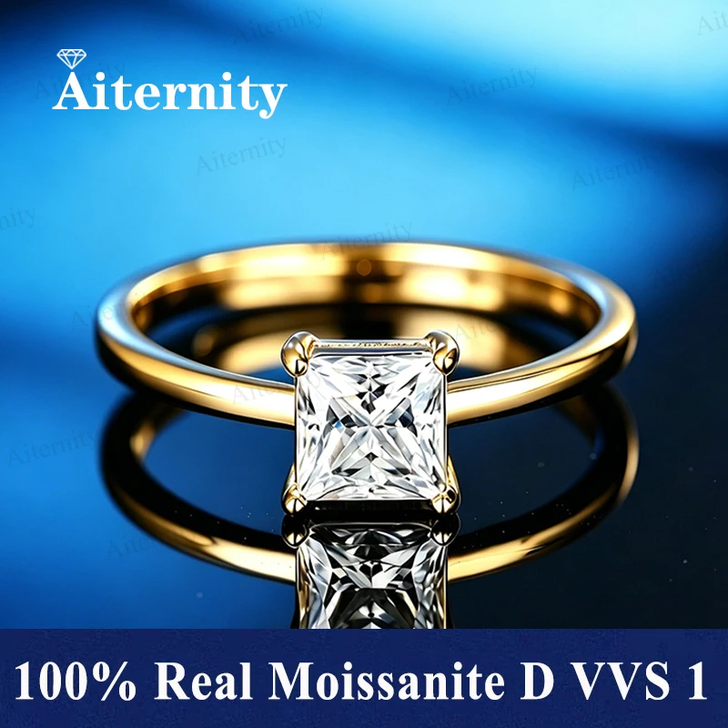 Verstellbarer Smaragdschliff-Ring mit Moissanit-Edelstein, S925 Sterlingsilber, Diamanttester-geprüft, funkelnder 18K Gold Herrenring – Detail 31
