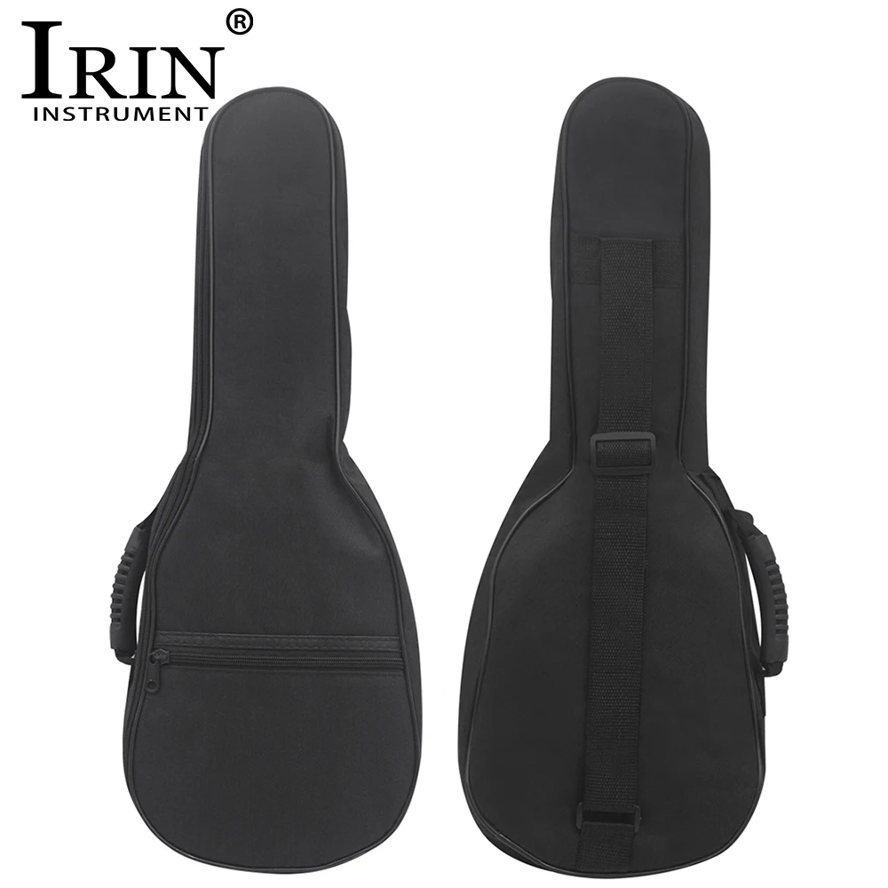 IRIN 21 Inch Ukulele Bag Black Portable Soft Case Mini Guitar Ukulele Universal Shoulder Backpack Durable Musical Instrument Bag