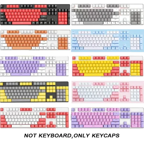 ABS 범용 기계식 키보드 키캡, 체리 MX 키보드 교체용 인체공학적 빈 키캡, OEM 백라이트 키캡, 104 개 