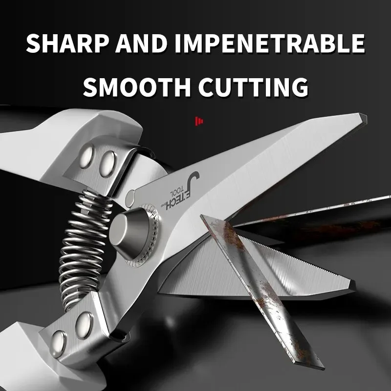 Professional Industrial Shears Stainless Steel Scissors Tin Snips For Metal Sheet PVC Pipe Cutting